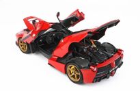 BBR Models  Ferrari Ferrari LaFerrari - ROSSO CORSA / GOLD - Red Matt