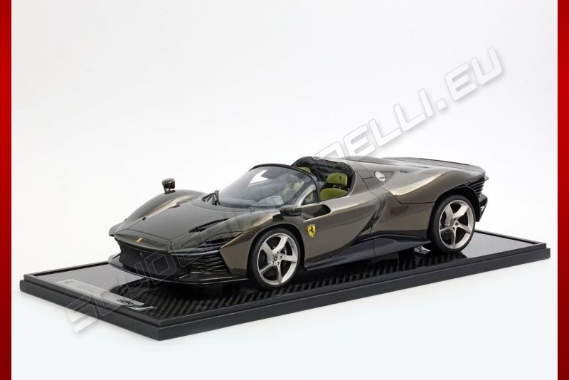 BBR Models Ferrari # Ferrari Daytona SP3 - BLACK GOLD GLOSS CARBON - Black / Gold