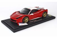 BBR Models 2012 Ferrari Ferrari 458 Italia Challenge  - LAUDA - Red / White