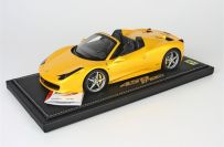 BBR Models 2011 Ferrari Ferrari 458 Italia Spider - GIALLO TRISTRATO - Yellow Tristrato