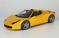 BBR Models 2011 Ferrari Ferrari 458 Italia Spider - GIALLO TRISTRATO - Yellow Tristrato