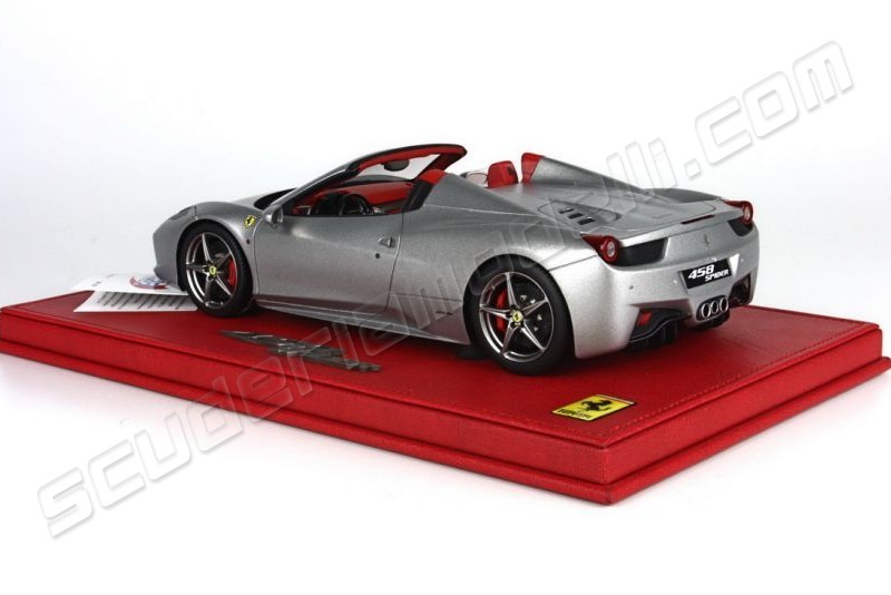 BBR Models Ferrari 458 Italia Spider - MATT GREY METALLIC - 01