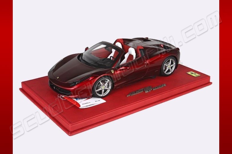 BBR Models 2011 Ferrari Ferrari 458 Italia Spider - MARANELLO RED METALLIC - Red Metallic