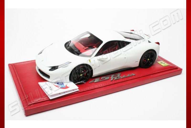 BBR Models Ferrari 458 ITALIA - WHITE AVUS MATT