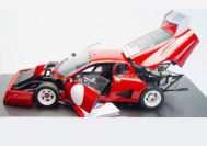 BBR Models 1979 Ferrari Ferrari 512 BB LM - RED WHITE WHEELS - Red