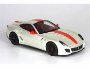 BBR Models 2010 Ferrari Ferrari 599 GTO - WHITE FUJI / RED STRIPE - Pearl White