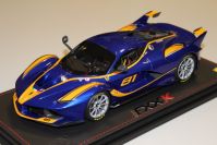 BBR Models 2016 Ferrari Ferrari FXXK - BLUE METALLIC #81 - Black / Yellow