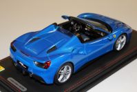 BBR Models 2015 Ferrari Ferrari 488 Spider - BLUE SPYDER MET - Blue metallic