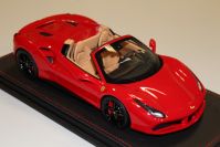 BBR Models 2015 Ferrari Ferrari 488 Spider - ROSSO CORSA - Black Wheels - Rosso Corsa