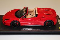 BBR Models 2015 Ferrari Ferrari 488 Spider - ROSSO CORSA - Black Wheels - Rosso Corsa