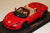 BBR Models 2015 Ferrari Ferrari 488 Spider - ROSSO CORSA - Black Wheels - Rosso Corsa