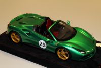 BBR Models 2017 Ferrari Ferrari 488 Spider 70th Anniversary 2017 - GREEN MET - Green Metallic