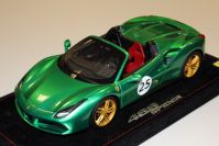 BBR Models 2017 Ferrari Ferrari 488 Spider 70th Anniversary 2017 - GREEN MET - Green Metallic