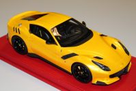 BBR Models 2015 Ferrari Ferrari F12 TDF - GIALLO TRISTRATO / BLACK WHEELS- Yellow Tristrato / Black