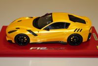 BBR Models 2015 Ferrari Ferrari F12 TDF - GIALLO TRISTRATO / BLACK WHEELS- Yellow Tristrato / Black