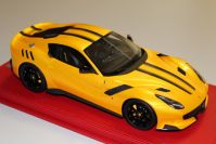 BBR Models 2015 Ferrari Ferrari F12 TDF - GIALLO TRISTRATO / BLACK - Yellow Tristrato