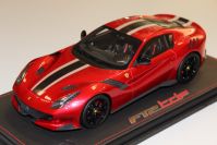BBR Models 2016 Ferrari Ferrari F12 TDF - ROSSO FUOCCO / BLACK STRIPE Red Metallic