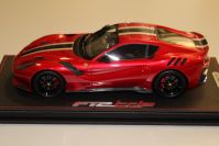 BBR Models 2016 Ferrari Ferrari F12 TDF - ROSSO FUOCCO / BLACK STRIPE Red Metallic