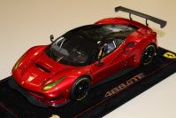 BBR Models 2016 Ferrari Ferrari 488 GTE - RED FIRE / BLACK ROOF Red Metallic