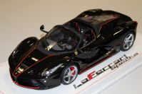 BBR Models 2017 Ferrari Ferrari LaFerrari Aperta - DAYTONA BLACK - Black Metallic