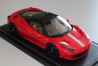 BBR Models 2009 Ferrari Ferrari 458 Italia - F1 RED METALLIC - ITALIA FLAG - Red F1