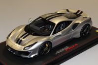 BBR Models  Ferrari Ferrari 488 Pista - GRIGIO MET GENEVA - Grey Metallic