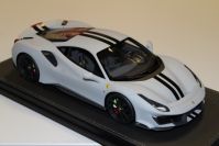 BBR Models  Ferrari Ferrari 488 PISTA - JET GREY MATT - Red Matt