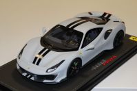 BBR Models  Ferrari Ferrari 488 PISTA - JET GREY MATT - Red Matt