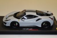 BBR Models  Ferrari Ferrari 488 PISTA - JET GREY MATT - Red Matt