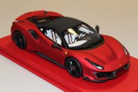 BBR Models  Ferrari Ferrari 488 Pista - SOFT RED / BLACK - Soft Metallic Red