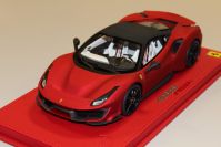 BBR Models  Ferrari Ferrari 488 Pista - SOFT RED / BLACK - Soft Metallic Red