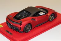 BBR Models  Ferrari Ferrari 488 Pista - SOFT RED / TITANIUM - Soft Metallic Red