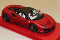 BBR Models  Ferrari Ferrari 488 Pista - SOFT RED / TITANIUM - Soft Metallic Red