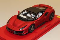 BBR Models  Ferrari Ferrari 488 Pista - SOFT RED / TITANIUM - Soft Metallic Red