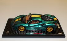 BBR Models  Ferrari Ferrari 488 Pista - GREEN JEWEL - Grey Metallic