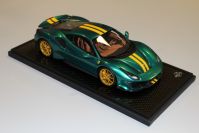 BBR Models  Ferrari Ferrari 488 Pista - GREEN JEWEL - Grey Metallic