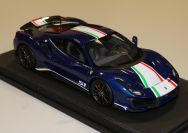 BBR Models  Ferrari Ferrari 488 PISTA Piloti - BLUE TDF - Blue Tour de France