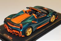 BBR Models  Ferrari Ferrari 488 PISTA Spider VERDE PINO / ORANGE - #24/24 - Green Pino