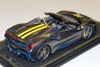BBR Models   + Ferrari 488 PISTA Spider SILVERSTONE GREY / YELLOW - #24/2 Silverstone Grey