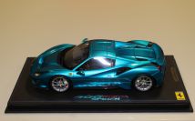 BBR Models  Ferrari Ferrari 488 PISTA Spider Closed Roof - BLUE EMPEROR - Red Matt