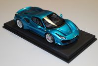 BBR Models  Ferrari Ferrari 488 PISTA Spider Closed Roof - BLUE EMPEROR - Red Matt