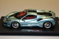 BBR Models  Ferrari Ferrari 488 PISTA Spider CLOSED ROOF - LIGHT BLUE MET - Light Blue