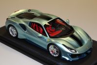 BBR Models  Ferrari Ferrari 488 PISTA Spider CLOSED ROOF - LIGHT BLUE MET - Light Blue