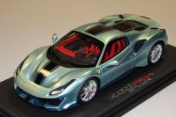 BBR Models  Ferrari Ferrari 488 PISTA Spider CLOSED ROOF - LIGHT BLUE MET - Light Blue