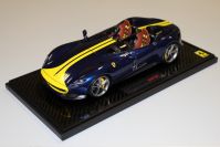 BBR Models  Ferrari Ferrari Monza SP2 - BLUE TDF - #01 - CARBON Blue Tour de France