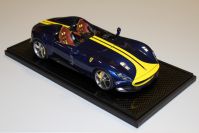 BBR Models  Ferrari Ferrari Monza SP2 - BLUE TDF - #01 - CARBON Blue Tour de France