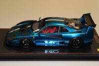 BBR Models  Ferrari Ferrari F40 by Michelotto - BLUE CHROME - Red Matt