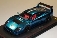 BBR Models  Ferrari Ferrari F40 by Michelotto - BLUE CHROME - Red Matt