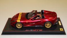 BBR Models  Ferrari Ferrari 812 GTS - ROSSO FIORANO / GOLD - Red Matt