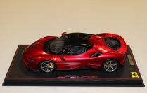 BBR Models  Ferrari Ferrari SF90 Spider Closed Roof - ROSSO FUOCO / BLACK - Red Metallic